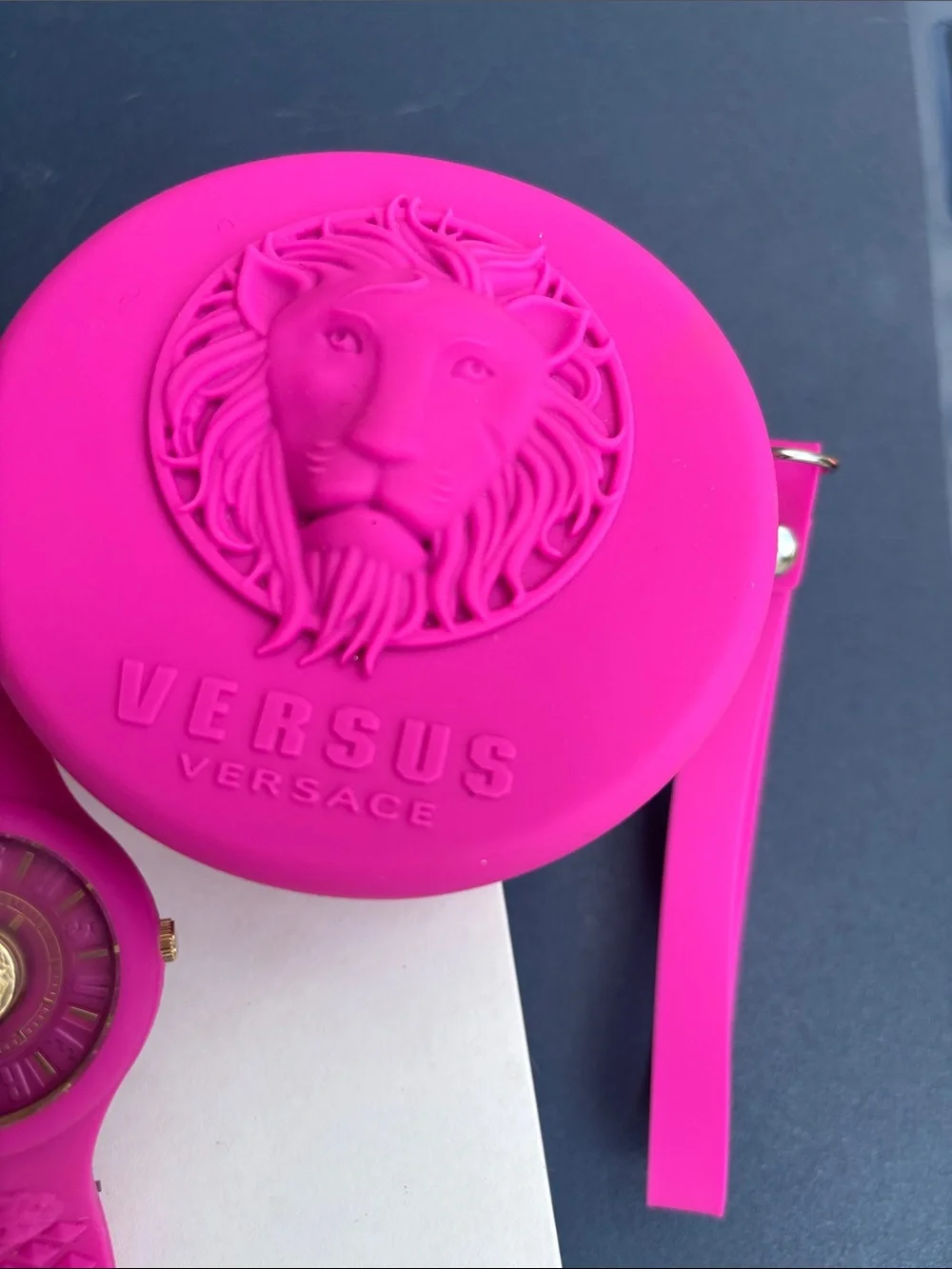 Versus Versace Fire Island Lion Silicone Watch with Case